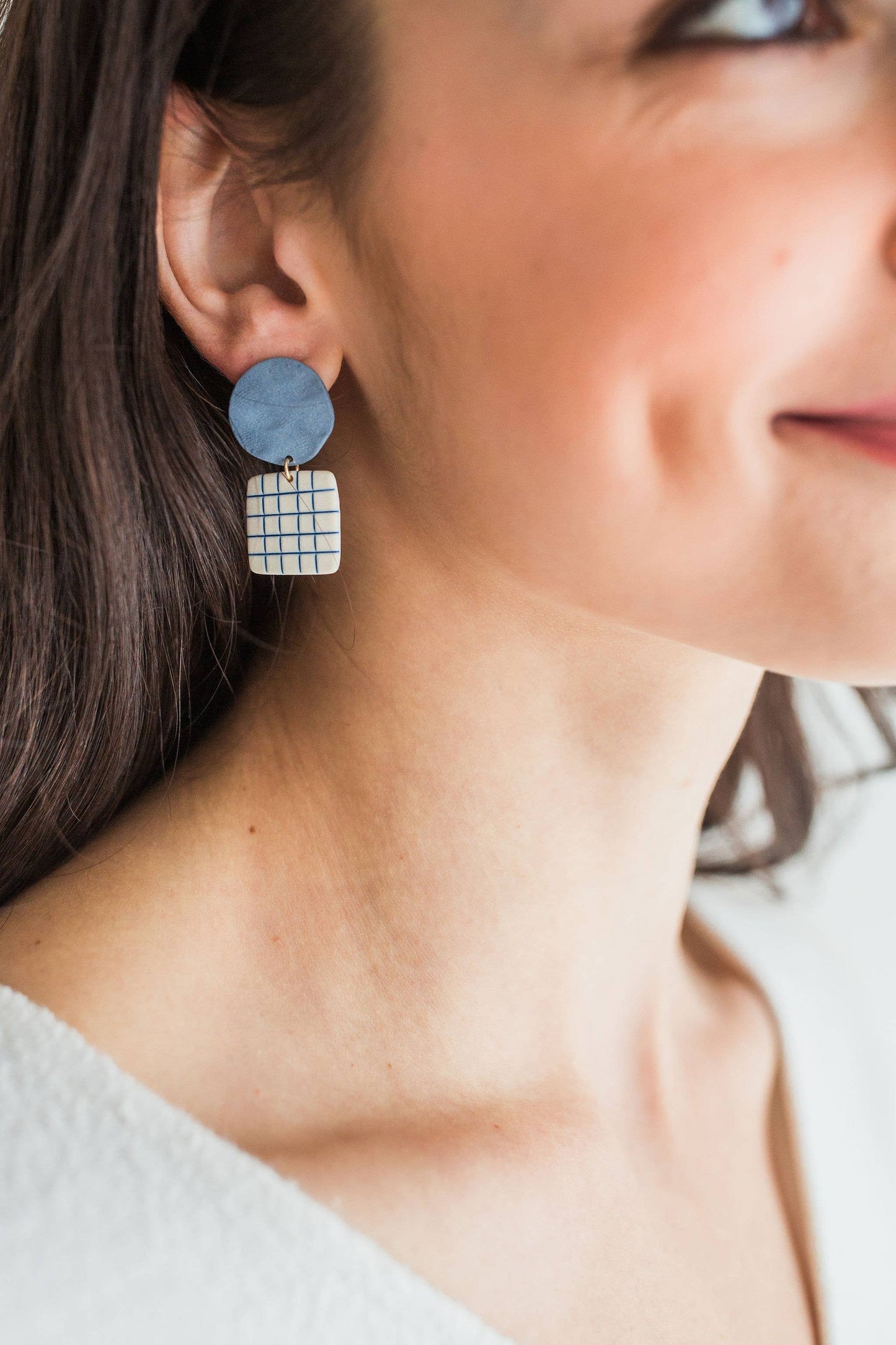 Lattice Earrings - In Thistle