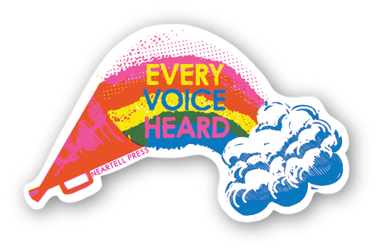 Eco Friendly Every Voice Heard Die Cut Sticker