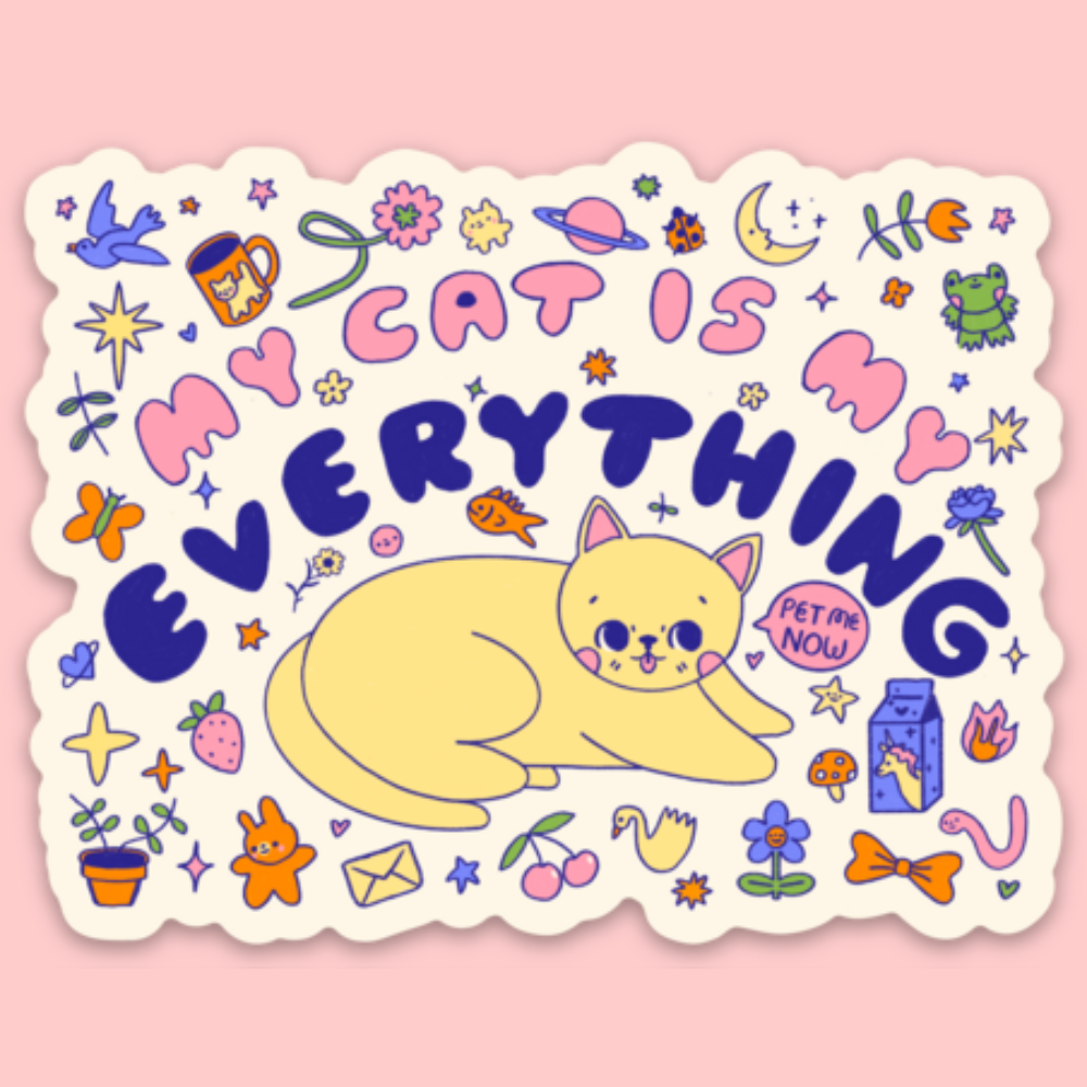 My Cat Is My Everything Sticker | Christmas Advent Calendar Stocking Stuffers