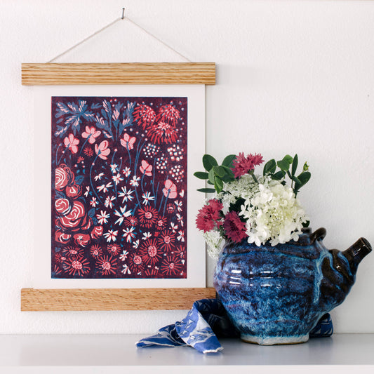 Crysanthemums and Phlox Art Print