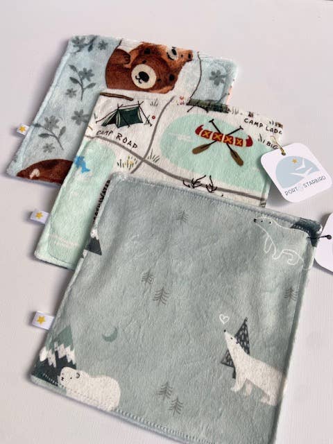 Baby Brown Bear Minky Crinkle Sensory Toy