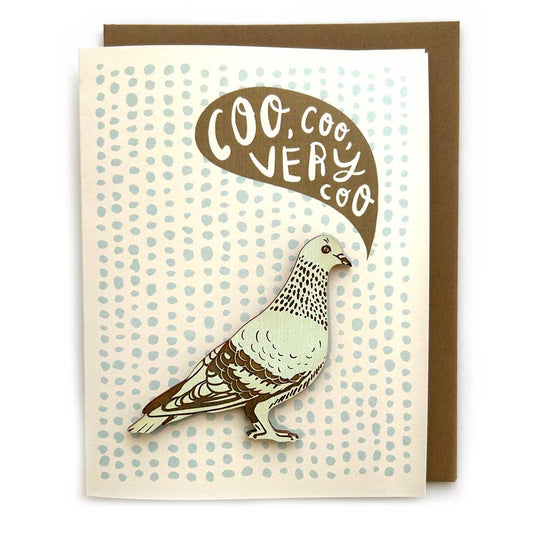 Coo coo coo Card w/ Pigeon Magnet