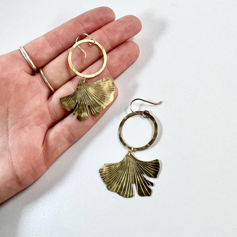 Handmade Ginkgo Earrings