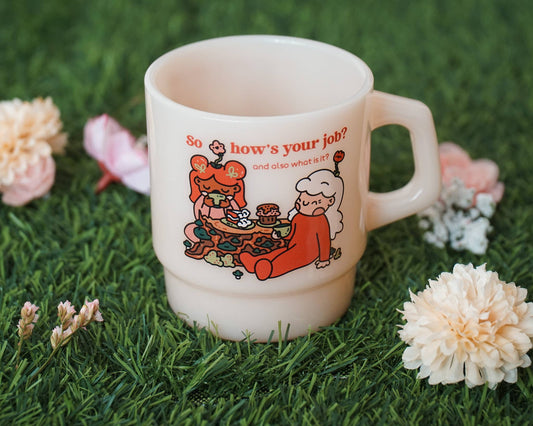 "So how's your job?" Vintage Diner Mug