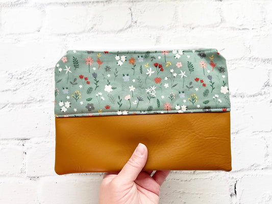 Cosmetic bag, Flat Make up bag, Zipper Pouch