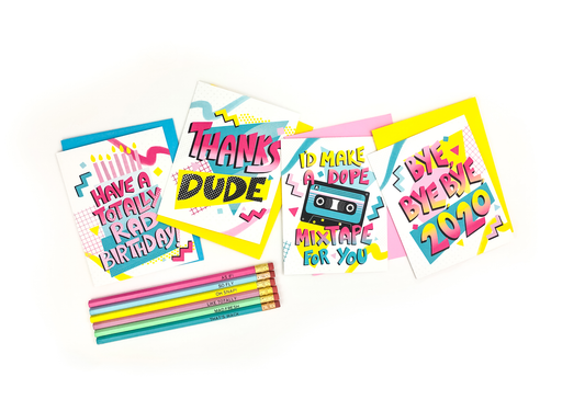 So 90's Set Of 6 Pencils