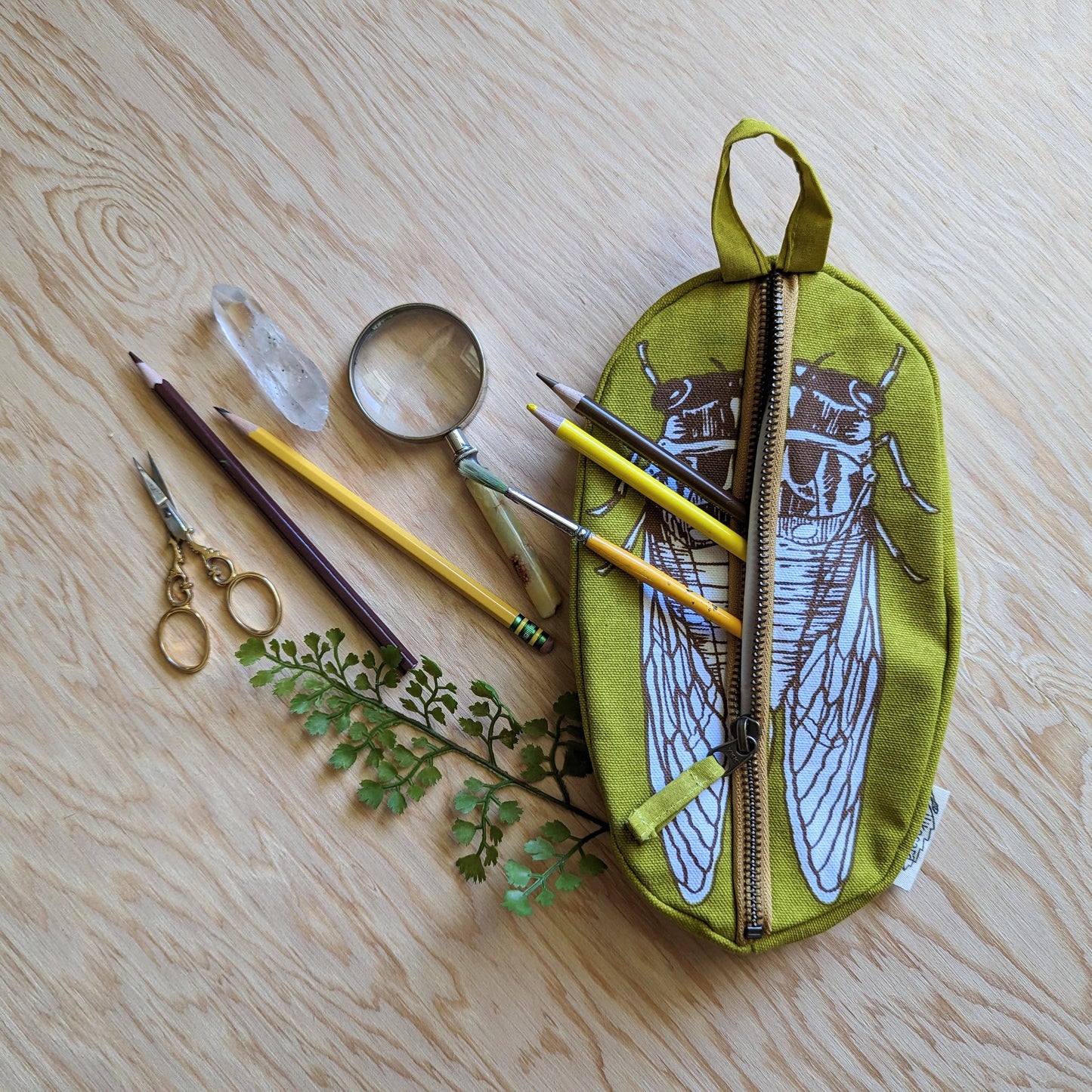 Zippered pouch | cicada