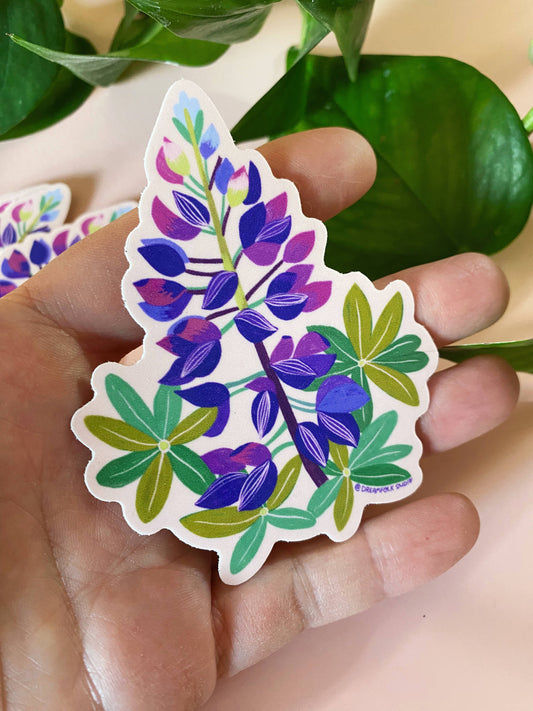 Lupine Flower Sticker - PNW Wildflowers