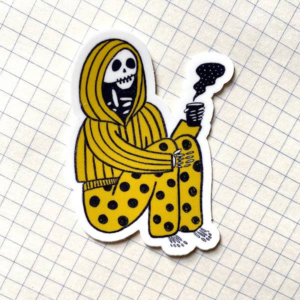 Sticker - pajama skeleton