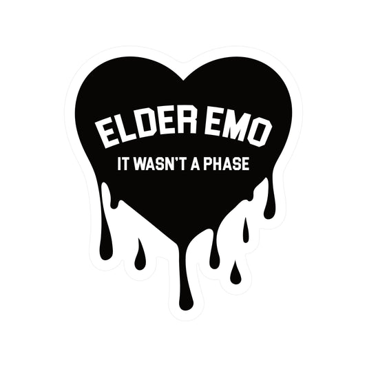 Elder Emo Gen X Millennial Music High Quality Vinyl Sticker