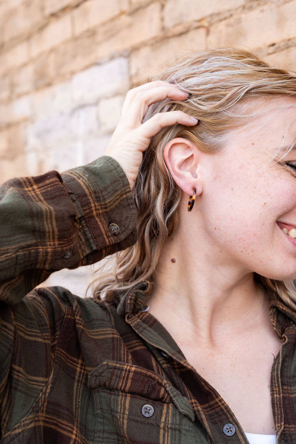 Cam Mini Hoops - Tortoise // Earrings, Jewelry, Fall