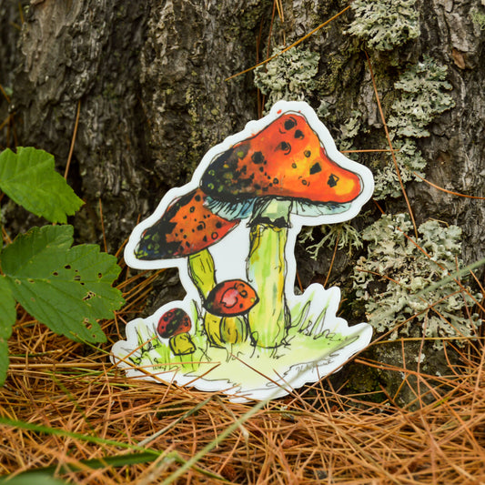 Red Mushroom Sticker