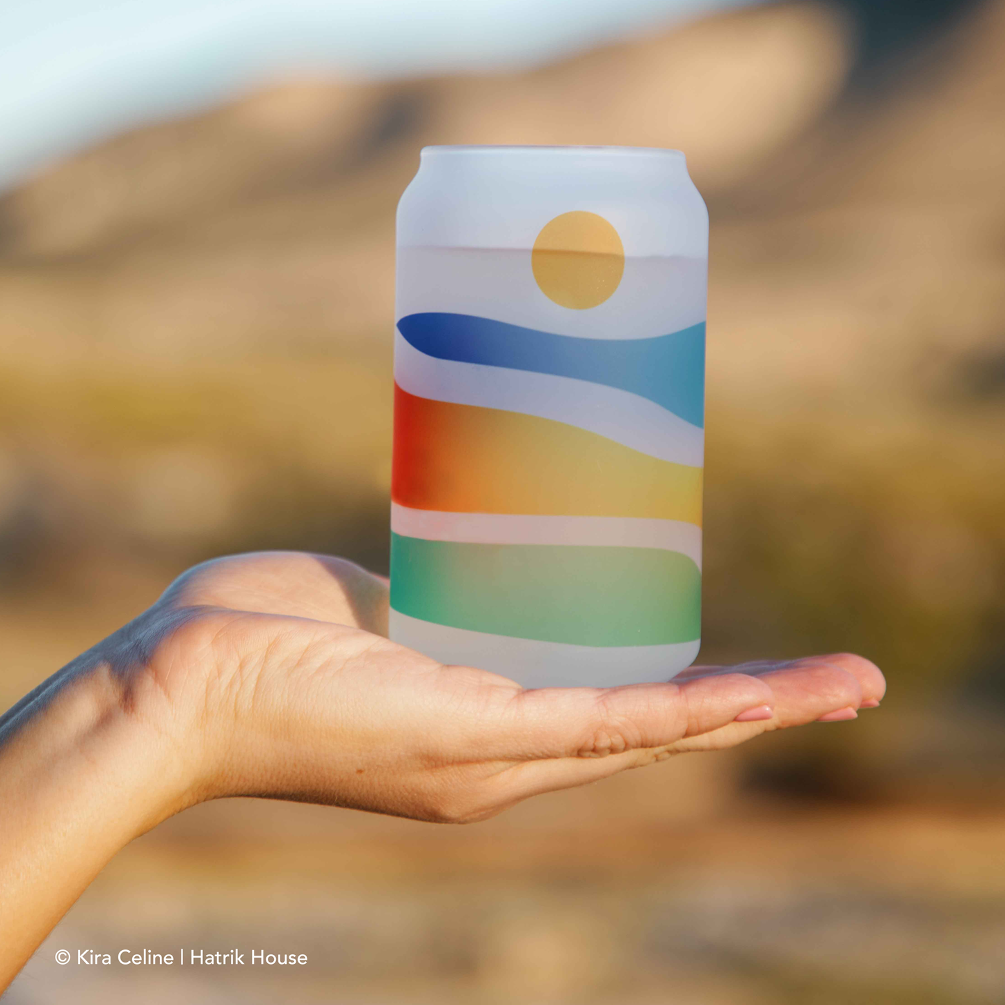 Colorful Mountain Beer Glass - Colorful Glassware Set
