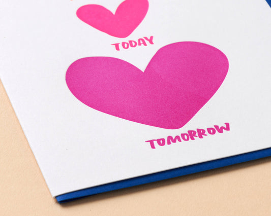 Tomorrow Anniversary Letterpress Greeting Card