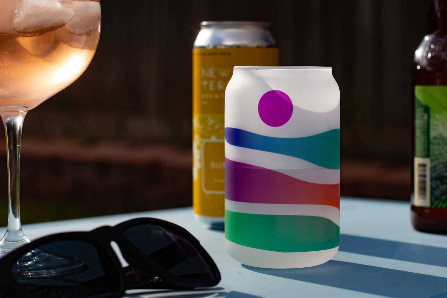 Colorful Mountain Beer Glass - Colorful Glassware Set