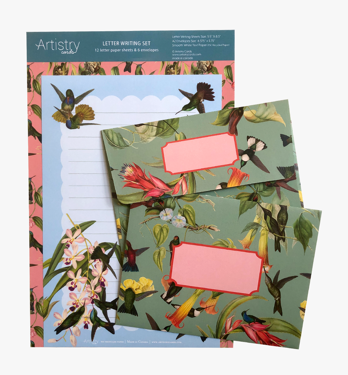 Vintage Hummingbird Letter Writing Set