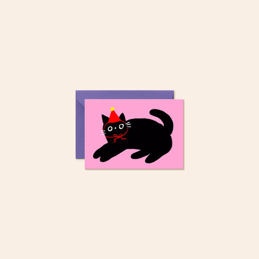 Party Cat – Cat Mini Note Card with Envelope