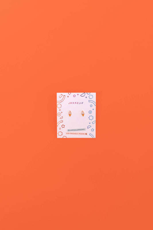 Ice Cream Enamel Flat Back Kids Earrings