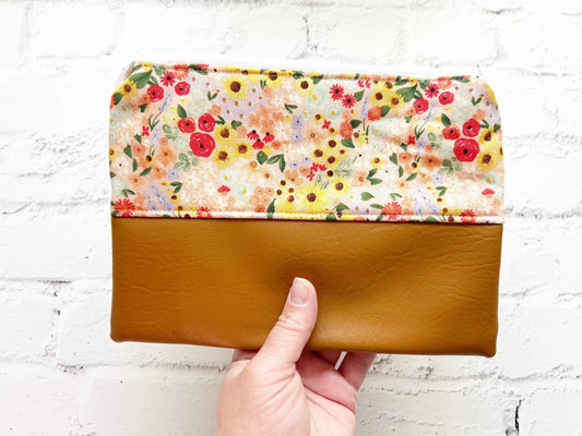 Cosmetic bag, Flat Make up bag, Zipper Pouch