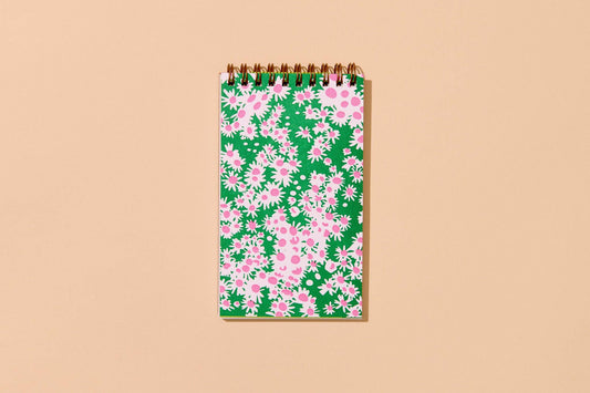 Aster Wildflower Letterpress Spiral Pocket Size Notebook