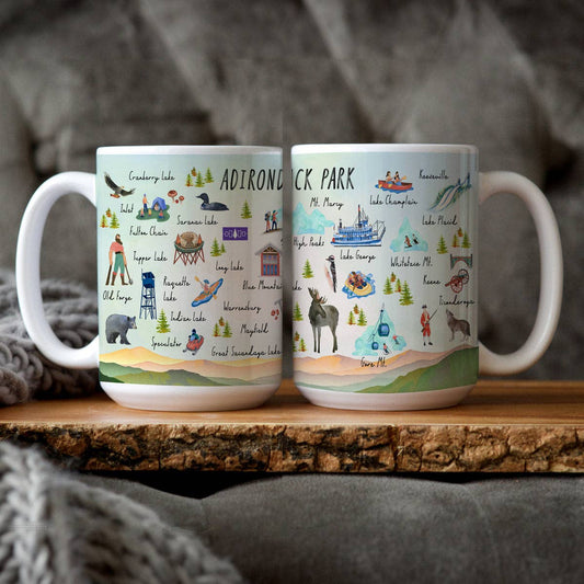 Adirondack Park Landmarks, NY Historical Landmarks Mug (15oz)