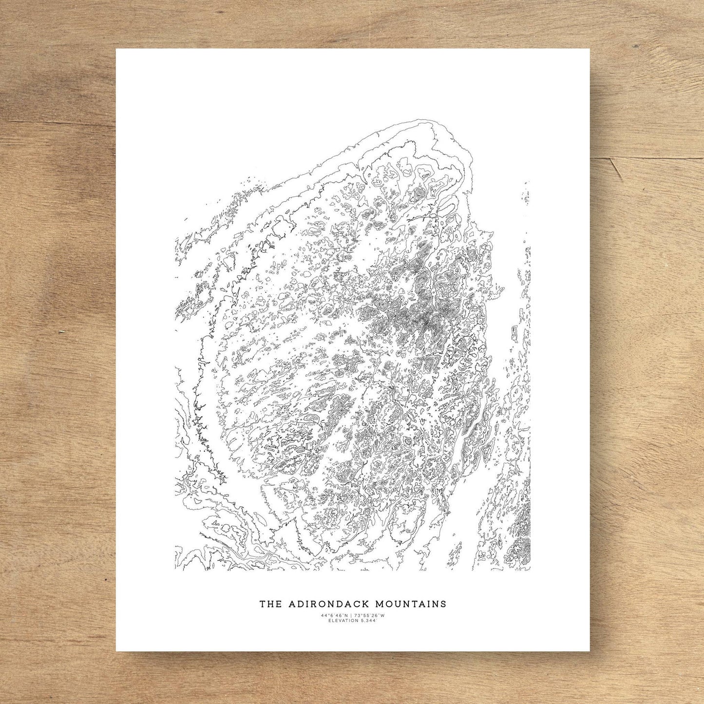 Adirondacks Topographic Map Art Poster Print
