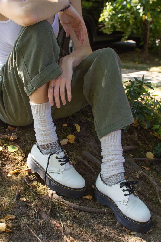 Slouch Socks - Seashell | Sustainably Made In The USA