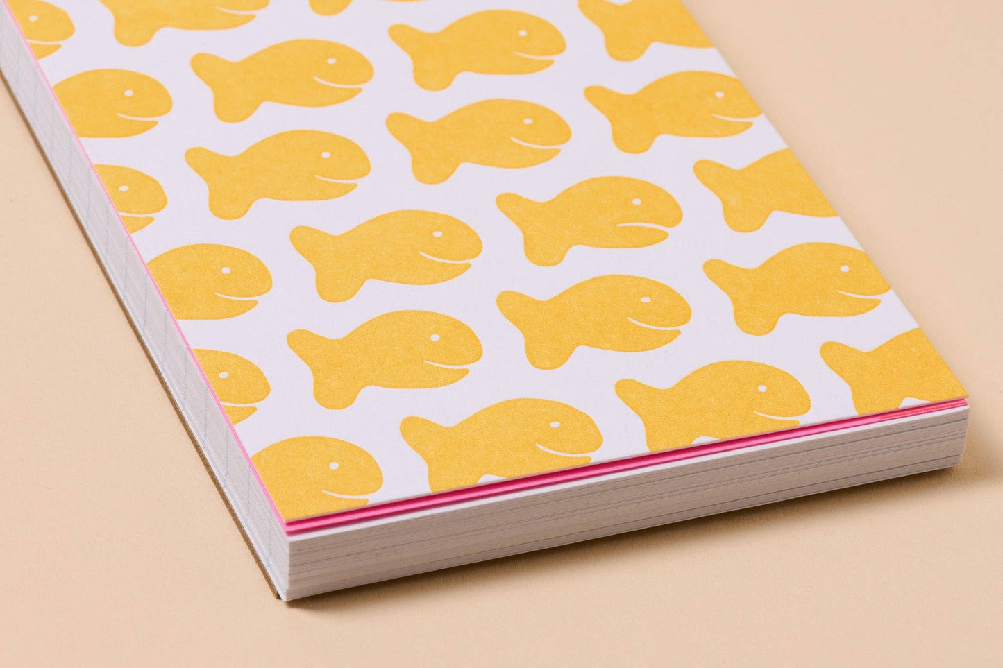 Goldfish Crackers Letterpress Spiral Pocket Size Notebook - Fathers Day Gift Mothers Day