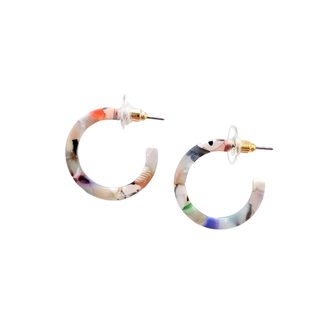 Cam Mini Hoops - Multicolor // Earrings, Gifts, Jewelry, Fall