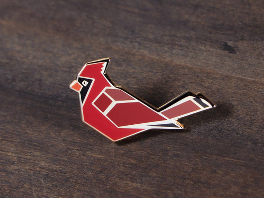 Male Cardinal Enamel Pin