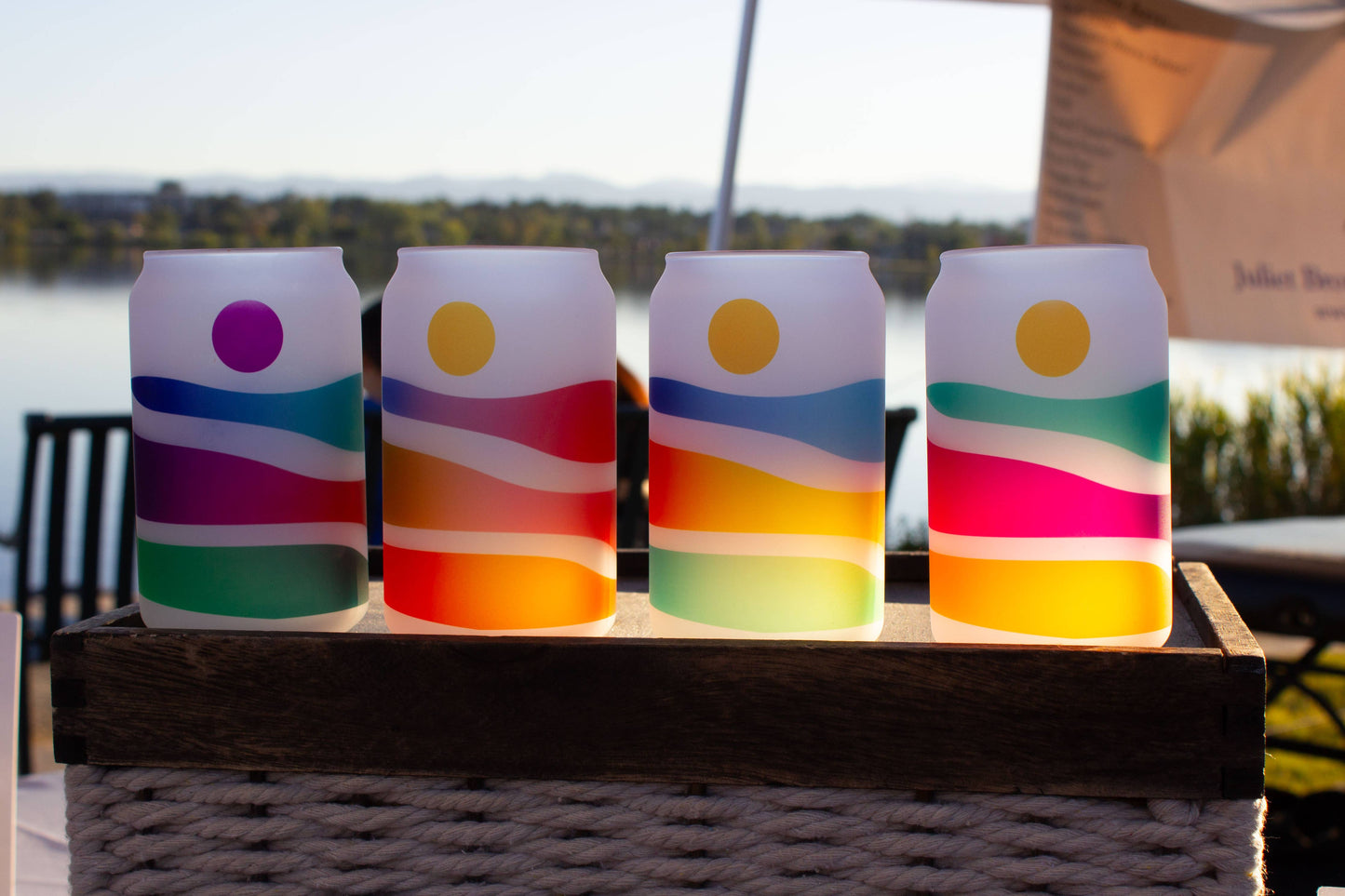 Colorful Mountain Beer Glass - Colorful Glassware Set