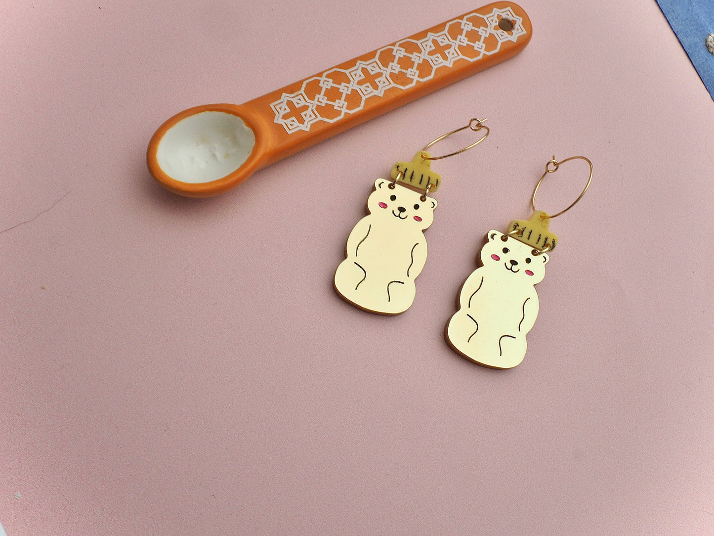 Honey Bear earrings