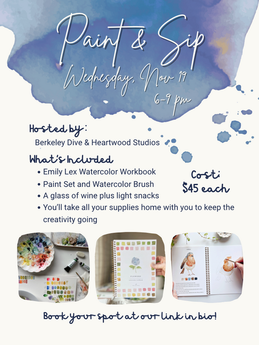 Paint & Sip: A Cozy Watercolor Evening at Berkeley Dive