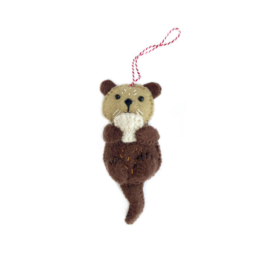 Otter Felt Wool Christmas Ornament