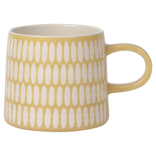 Danica Studio Ochre Imprint Stoneware Mugs 12 oz