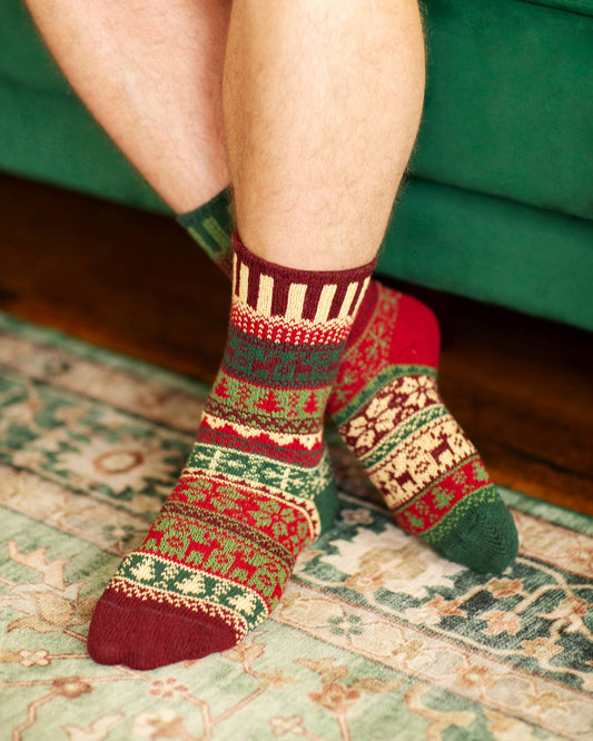 Noel Holiday Christmas Socks | Eco-Friendly USA Made