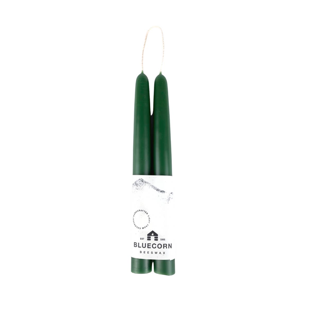 Pair of Hand-Dipped Beeswax Taper Candles