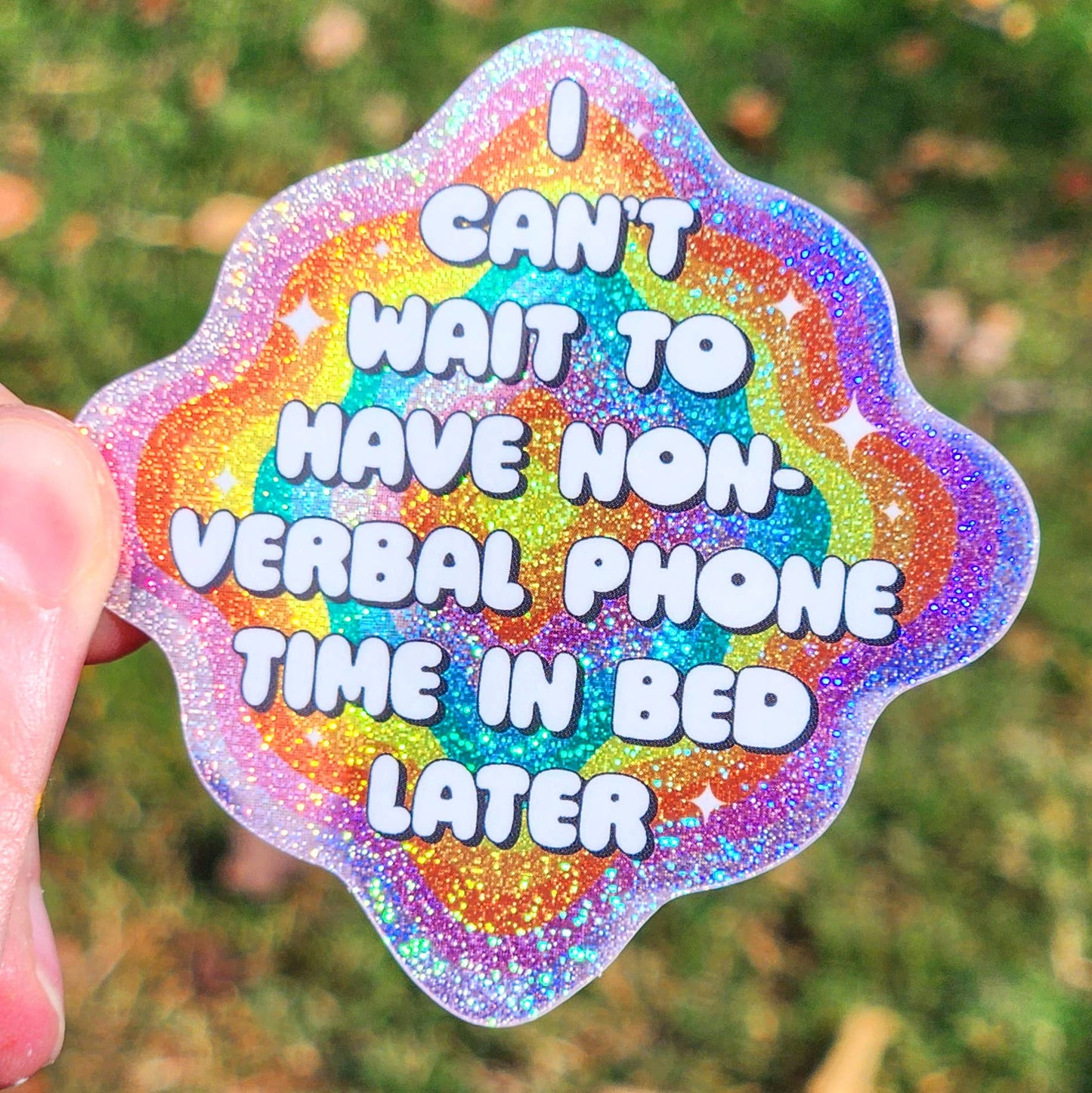 Phone time sticker glitter rainbow hydroflask planner