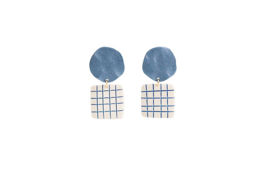 Lattice Earrings - In Thistle