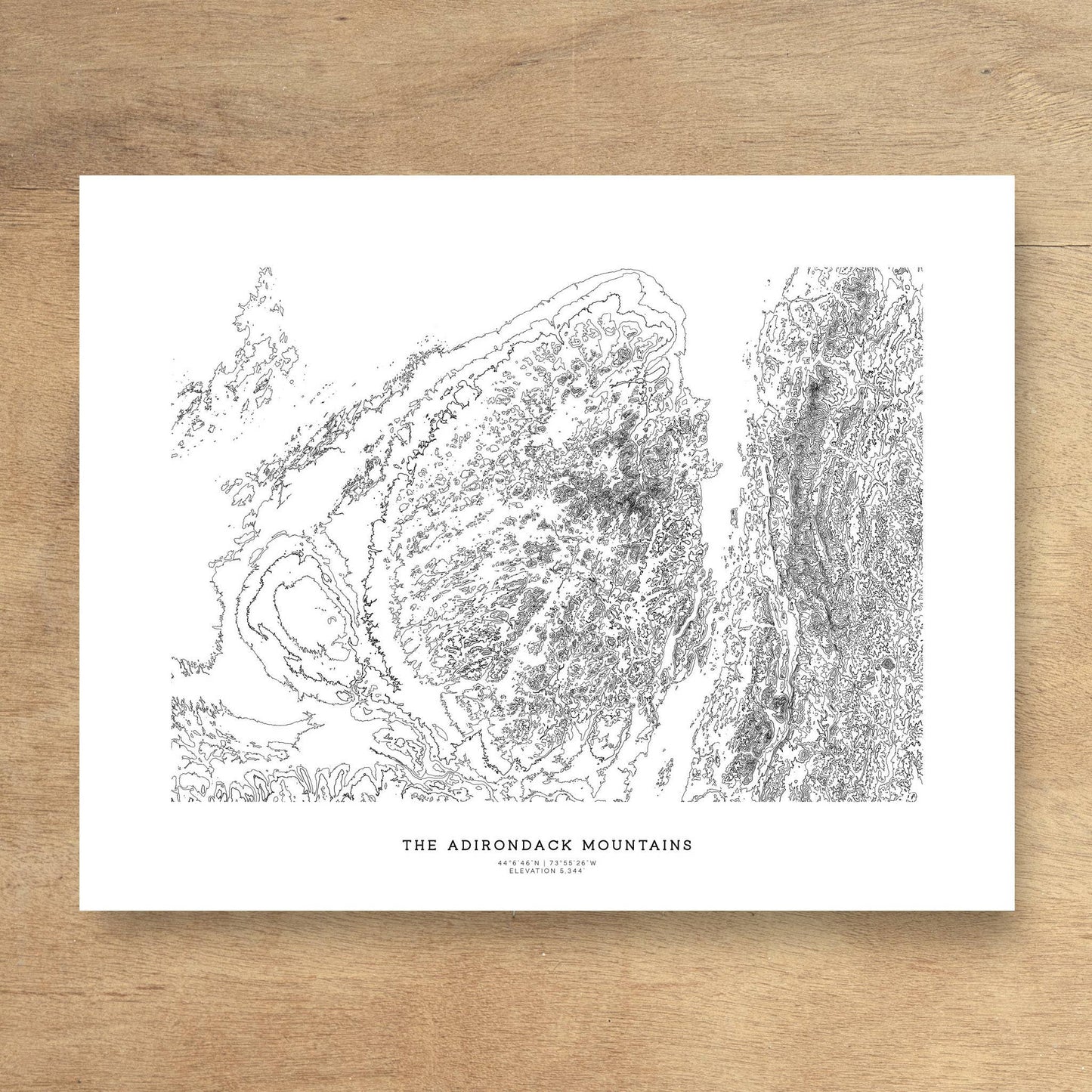 Adirondacks Topographic Map Art Poster Print