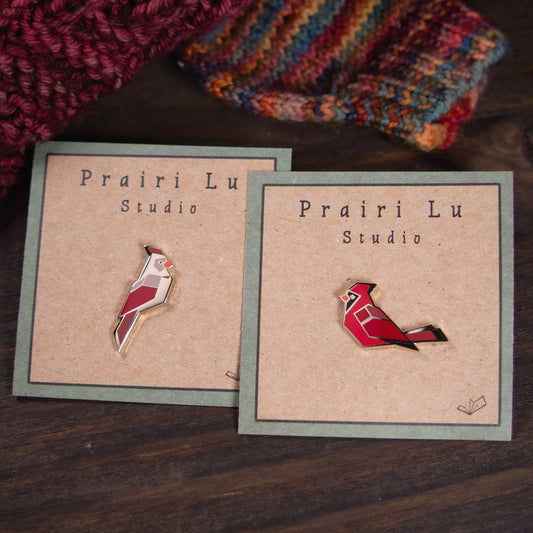 Male Cardinal Enamel Pin