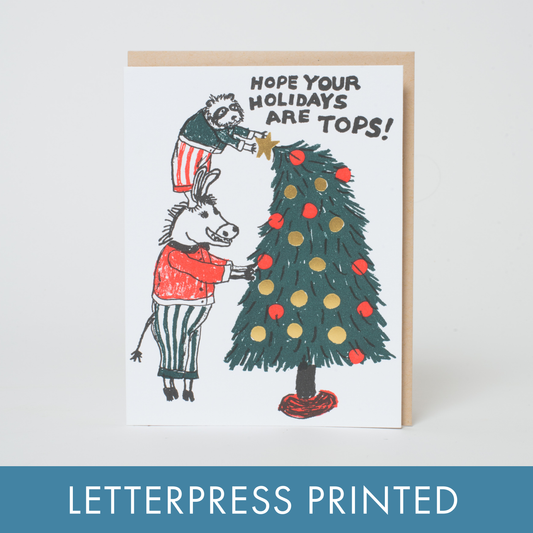 Tops Holiday Tree Christmas Card by Egg Press