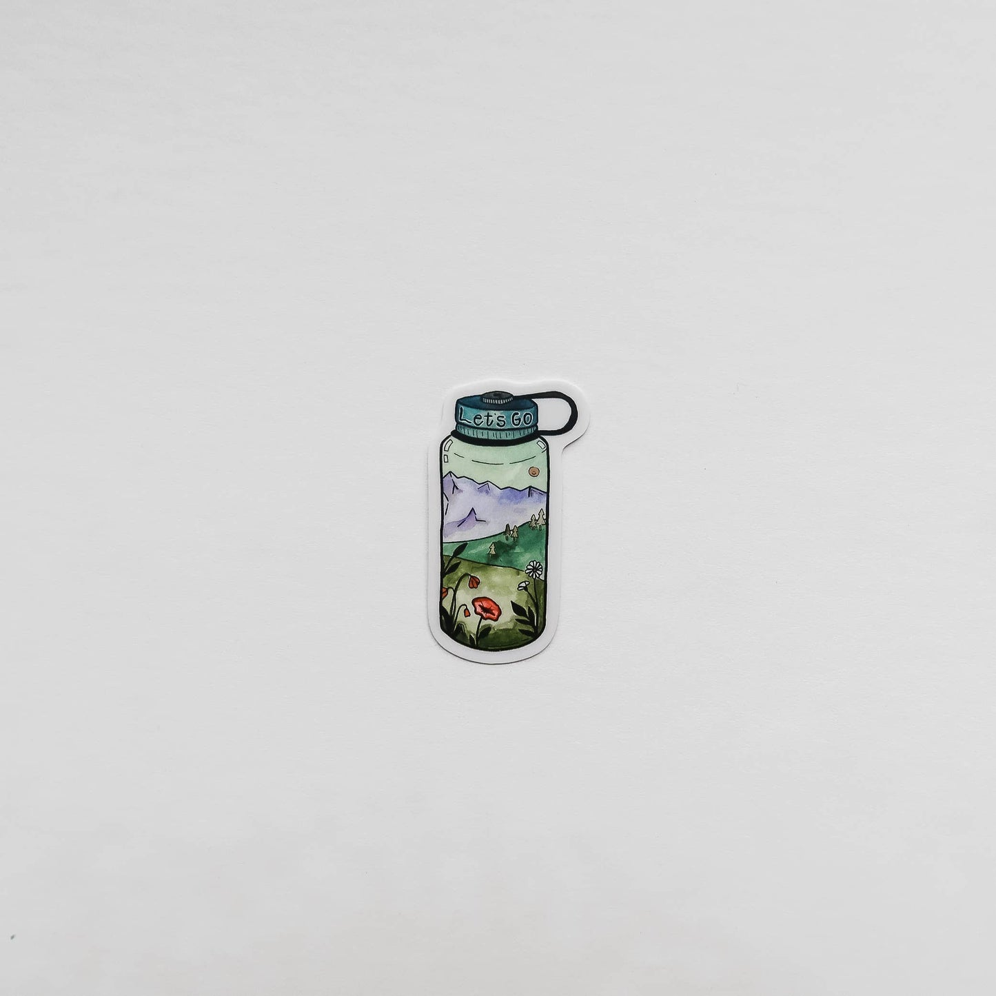 Mini Water Bottle Vinyl Sticker