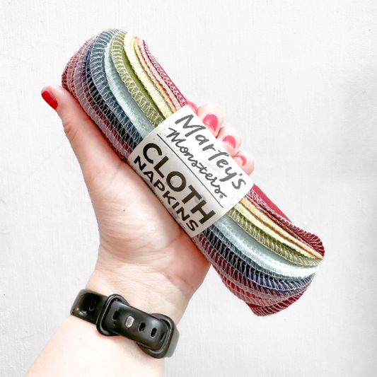 Small Cloth Napkins: 12 Pack - Rainbow and Color Mixes