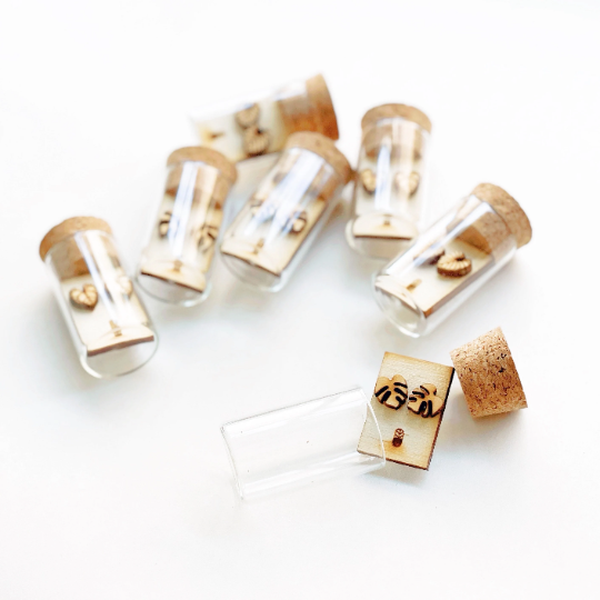 Hypoallergenic Wooden Tiny Dainty Plant Studs
