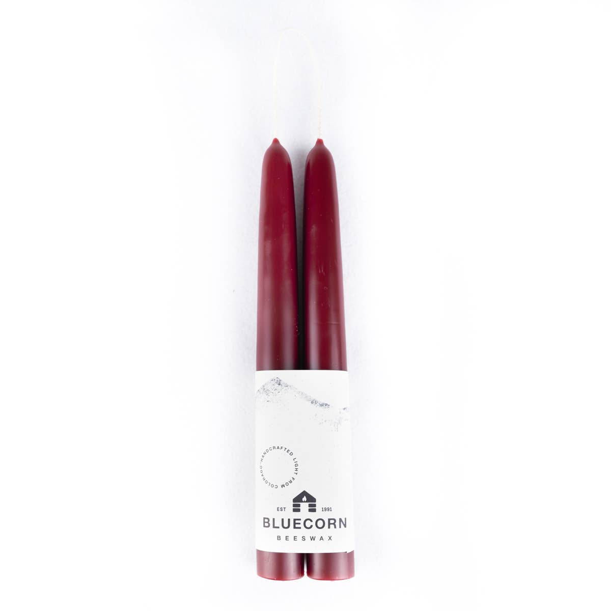 Pair of Hand-Dipped Beeswax Taper Candles