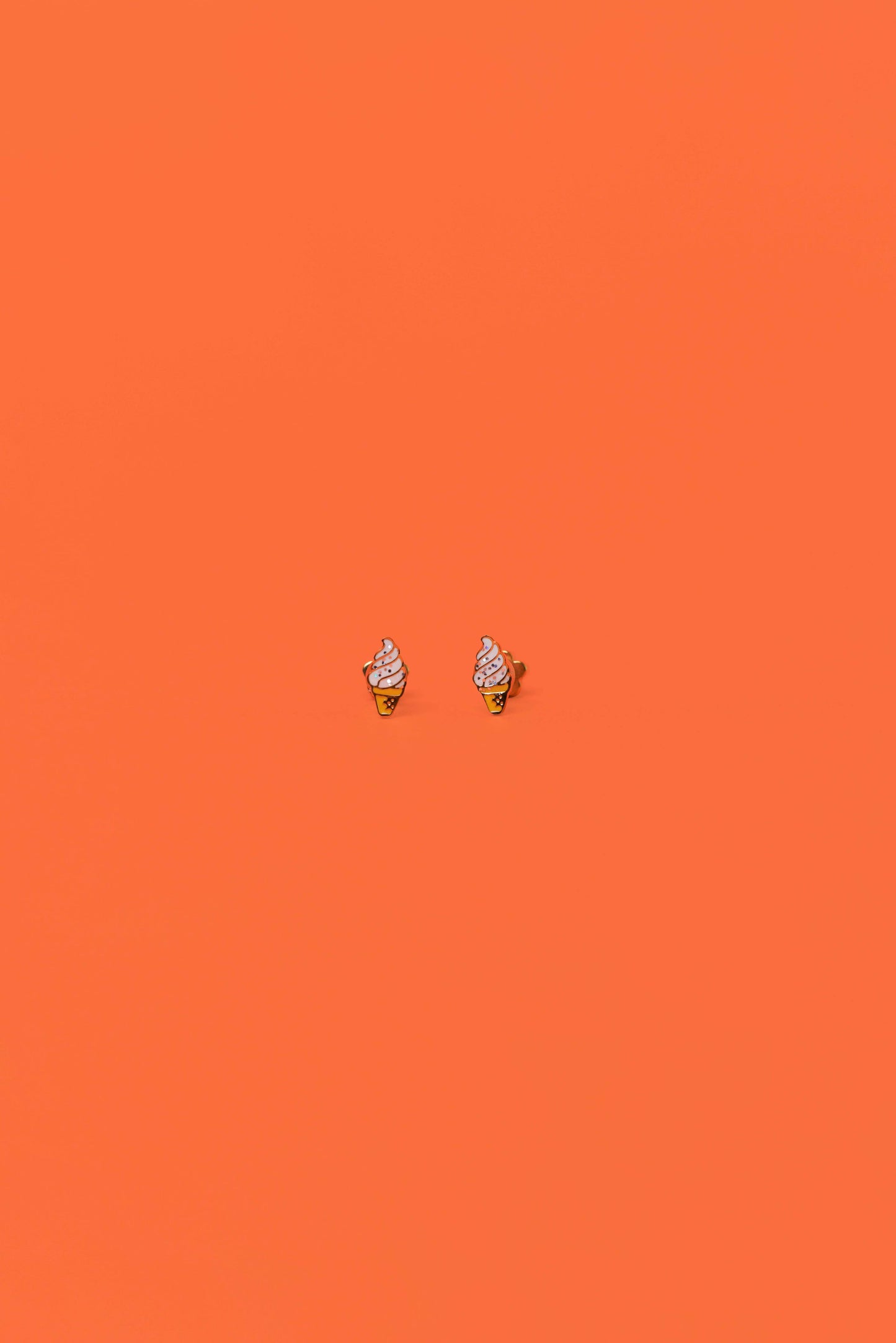Ice Cream Enamel Flat Back Kids Earrings