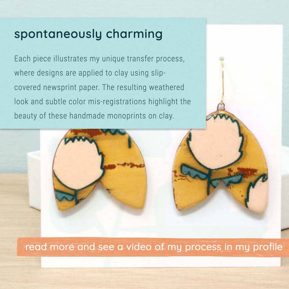 Bold Botanical Dangle Earrings