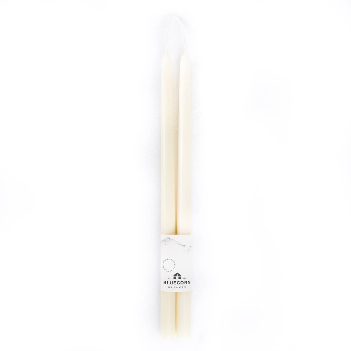 Pair of Hand-Dipped Beeswax Taper Candles