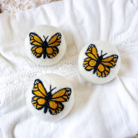 Monarch Butterfly Eco Wool Dryer Balls